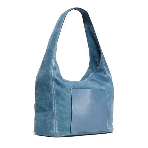 michael kors blue shoulder bag|michael kors suede shoulder bag.